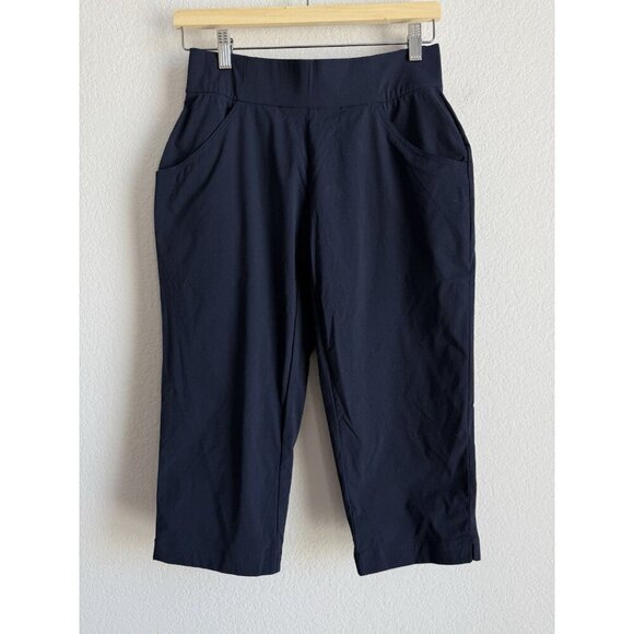 COLUMBIA Women Small Capri Shorts Athletic Outdoor Navy & Black Pull On Set of 2 - Picture 9 of 16